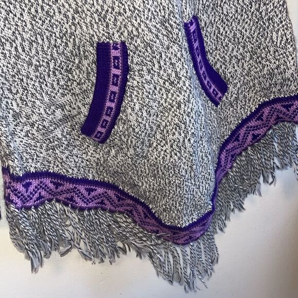 EXCELLENT CONDITION ALPACA WOOL ARTESANIA SWEATER/PONCHO/CAPE MADE IN PERU - Picture 6 of 7